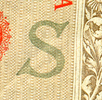 Unterdruck-Buchstabe 1000 марок 1910