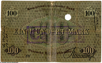 Kommunalständische Bank 100  1874  