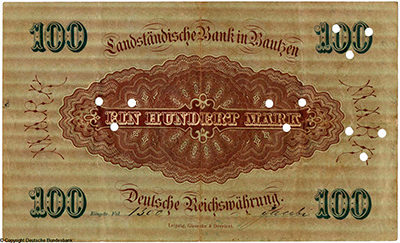 Landesständische Bank des Königlich Sächsischen 100  1875 