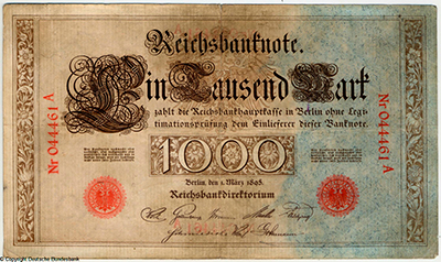 Reichsbanknote. 1000 Mark. 1. März 1895.
