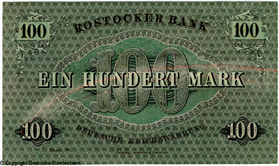 Rostocker Bank 100  1874 