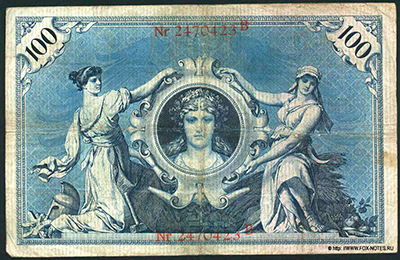   100  1898. Blauer Hunderter.  