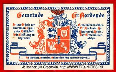 Gemeinde Groß Nordende 25 Pfennig notgeld