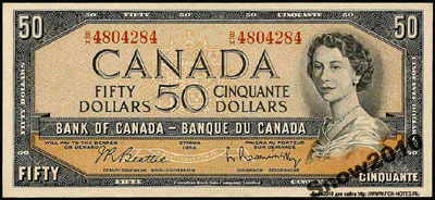 Bank of Canada 50 Dollars 1954