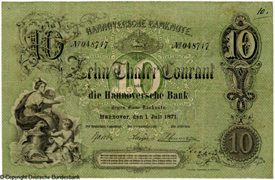 Hannoversche Bank 10  1871 
