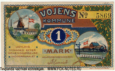 Vojens Kommune 1 Mark Notgeld