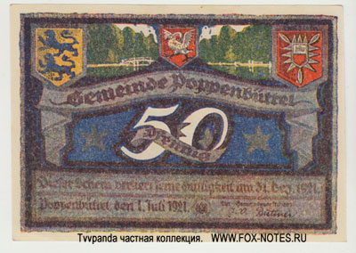 Gemeinde Poppenbüttel 50 Pfennig 1921. NOTGELD