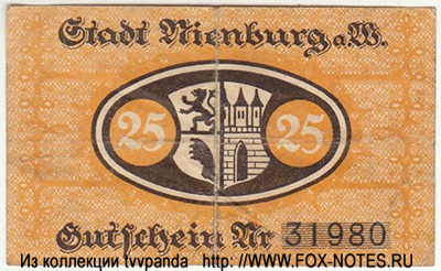 Stadt Nienburg 25 Pfennig // NOTGELD