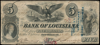 Bank of Louisiana 5  1862 /  