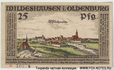 Stadt Wildeshausen 25 Pfennig NOTGELD