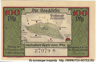 Stadt Königsaue 100 Pfennig 1921 NOTGELD