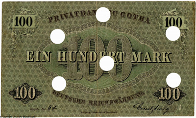 Privatbank zu Gotha 100  1874 