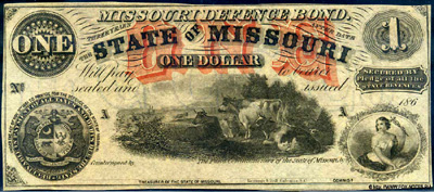 Missouri Defence Bond 1 Dollar