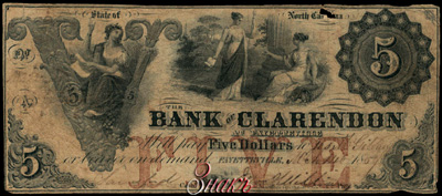 Bank of Clarendon 5 Dollars 1864 / USA