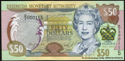 Bermuda Monetary Authority TO COMMEMORATE THE CORONATION OF QUEEN ELIZABETH II 1953-2003