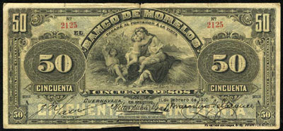 Banco de Morelos 50 Pesos 1910 /  