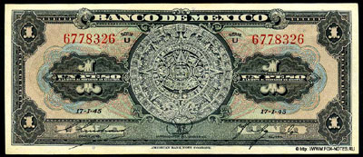 Banco de México 1 Peso 1945 /  