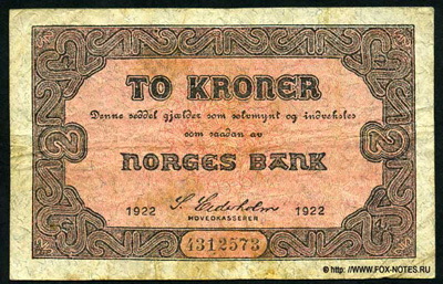NORGES BANK 2  1922  
