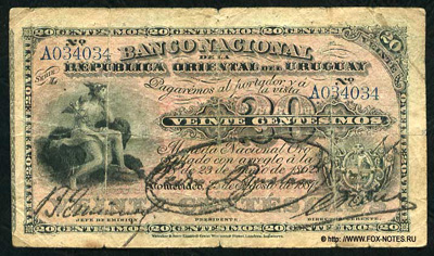 Banco Nacional 20  1887   