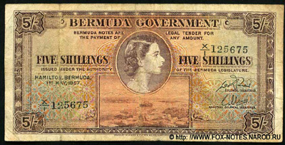 Bermuda Government 5 shillings 1957 