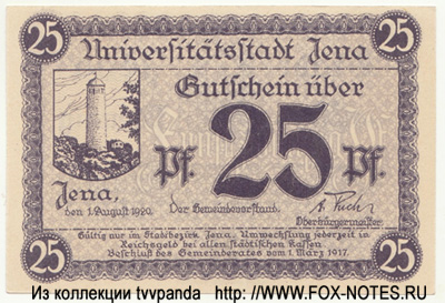 Jena 25  pfennig 1920 Notgeld