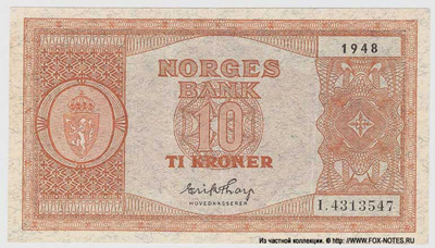 NORGES BANK 10  1948  