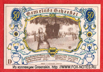 Gemeinde Scheeßel 50 pfennig notgeld