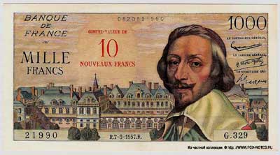 Banque de France 10 Noveaux Francs 1957