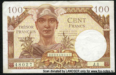 Tresorerie Francais 100 francs 1947