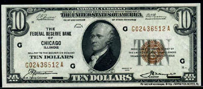Federal Reserve Bank Notes 10 dollars Series of 1928