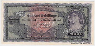 Oesterreichische Nationalbank 1000 schilling 1925