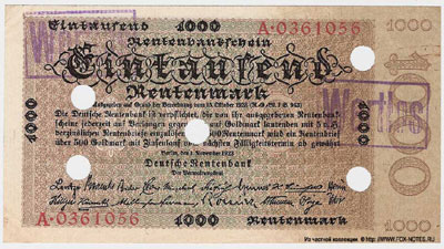 Deutsches Reich 1000   1924