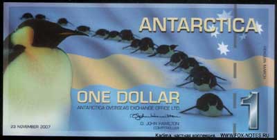 Antarctica Overseas Exchange Office 1 Dollar 2007