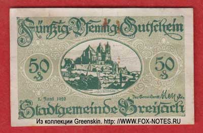 Stadtgemeinde Breisach 50 Pfennig 1920 Notgeld