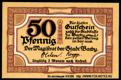 Stadt Barby 50 pfennig