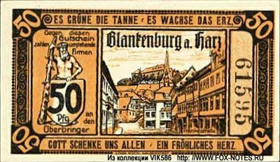 Blankenburg Kreisblatt 50 pfennig
