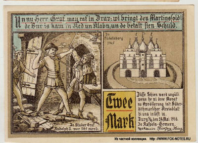 Kirchspielslandgemeinde Burg in Süderdithmarschen Notgeld. 1921