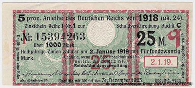 5 proz. Anleihe des Deutschen Reichs von 1918 (uk.24)