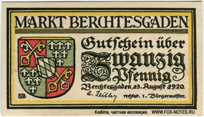 Markt Berchtesgaden 20 pfennig