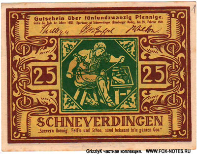 Sparkasse Schneverdingen 25 pfennig