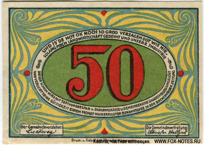 Gemeinde Gnarrenburg Notgeld