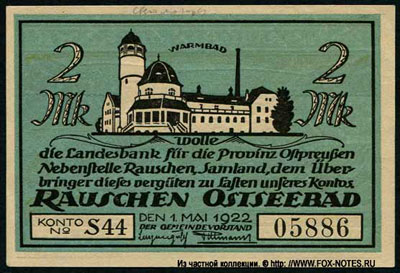 Rauschen 2 mark 1922