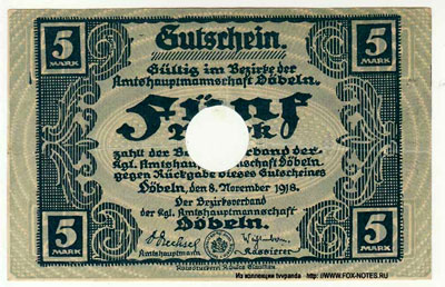 Bezirkverband Döbeln 5 mark 1918