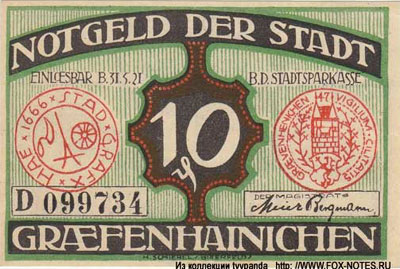 Notgeld Stadt Gräfenhainichen