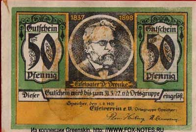 Eifelverein e. V. 50 Pfennig 1921 notgeld