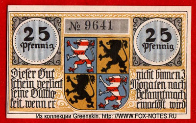 Stadt Hildburghausen Notgeld 25 Pfennig 1921