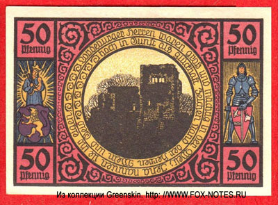 Notgeld der Stadt Lobeda.  1921. 50 Pfennig.