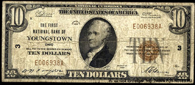The First National Bank of Youngstown Series 1929 10 dollars 1801-1