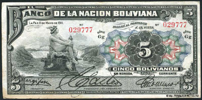 . Banco de la Nación Boliviana.  1911.