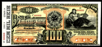 Banco Emissor Do Norte 100  1890